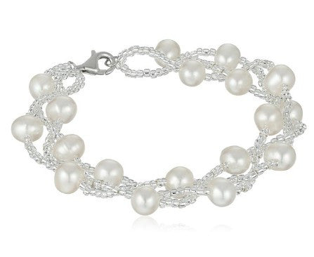 Chinese Freshwater Cultured Pearl Beaded Bracelet