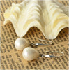 Teardrop Cream Faux Pearl Silver Tone French