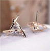 Swarovsky Element Crystal Diamond Triangle Earrings