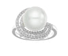 Delicate Pearl And Cubic Zirconia Rings