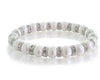 Bling Jewelry Simulated White Pearl Rondelle Stretch Bracelet