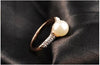 Rose Gold Plated Pear Ring For Women