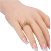 Gold Plated Round Diamond Solitaire Engagement Ring