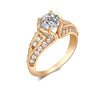 Gold Plated Round Diamond Solitaire Engagement Ring