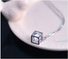 Cubic Zirconia Diamond Cube Pendant Necklace