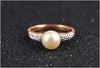 Rose Gold Plated Pear Ring For Women