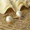 Teardrop Cream Faux Pearl Silver Tone French