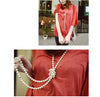 Lady White Created Pearls Long Sweater Chain Necklace