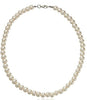 Ladies Lobster Clasp Round Faux Pearl Linked Necklace