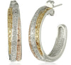 Diamond C-Hoop Earrings