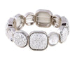 Diamond Cluster Resin Stone Stretch Bangle Bracelet