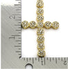 Gold Rosary Cluster Simulated Diamond Chain Necklace Cross