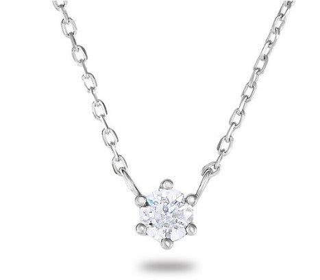 Rhodium Plated 925 Sterling Silver Simulated Diamond