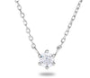 Rhodium Plated 925 Sterling Silver Simulated Diamond