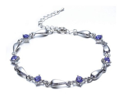 Superhai Elegant Diamond Anklet Water Droplets