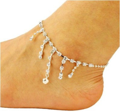 Diamond Tassel Bells Anklets Foot Jewelry