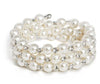 Wraparound Simulated Faux Pearl Rhinestone Crystal