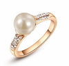 Rose Gold Plated Pear Ring For Women