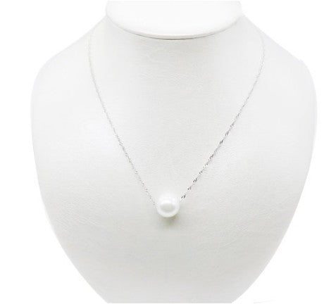 Women's Necklace Single Floating Pearl Necklace